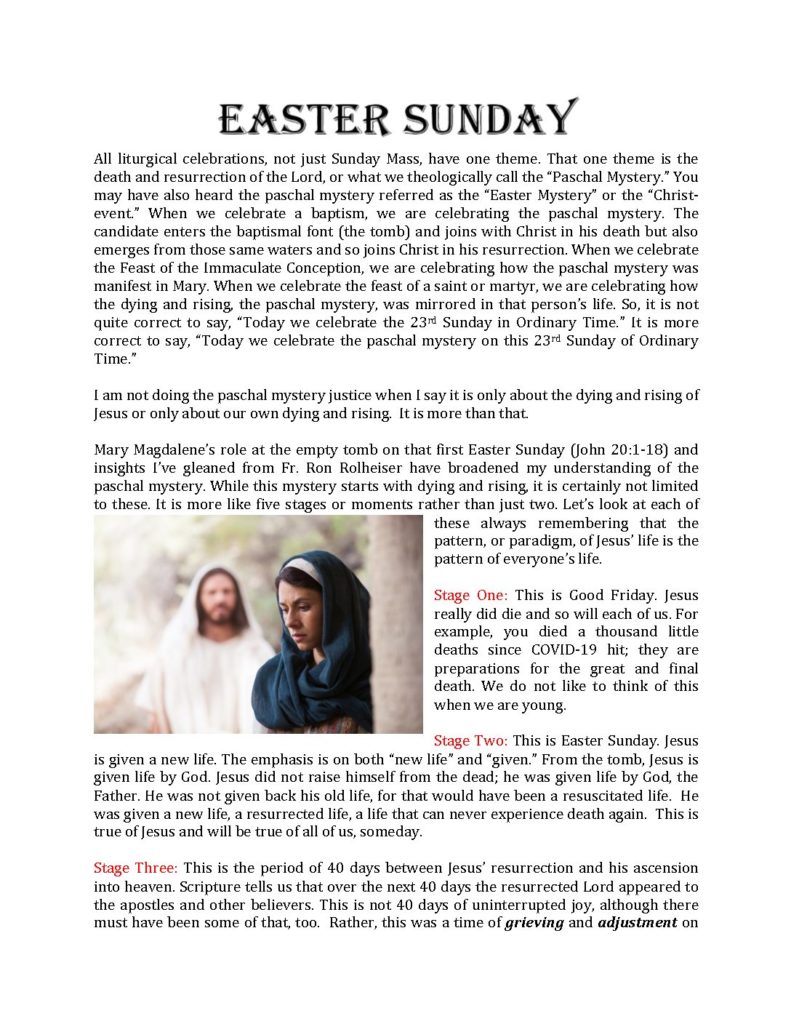 Homily pm easter sunday st elizabeth of the trinity